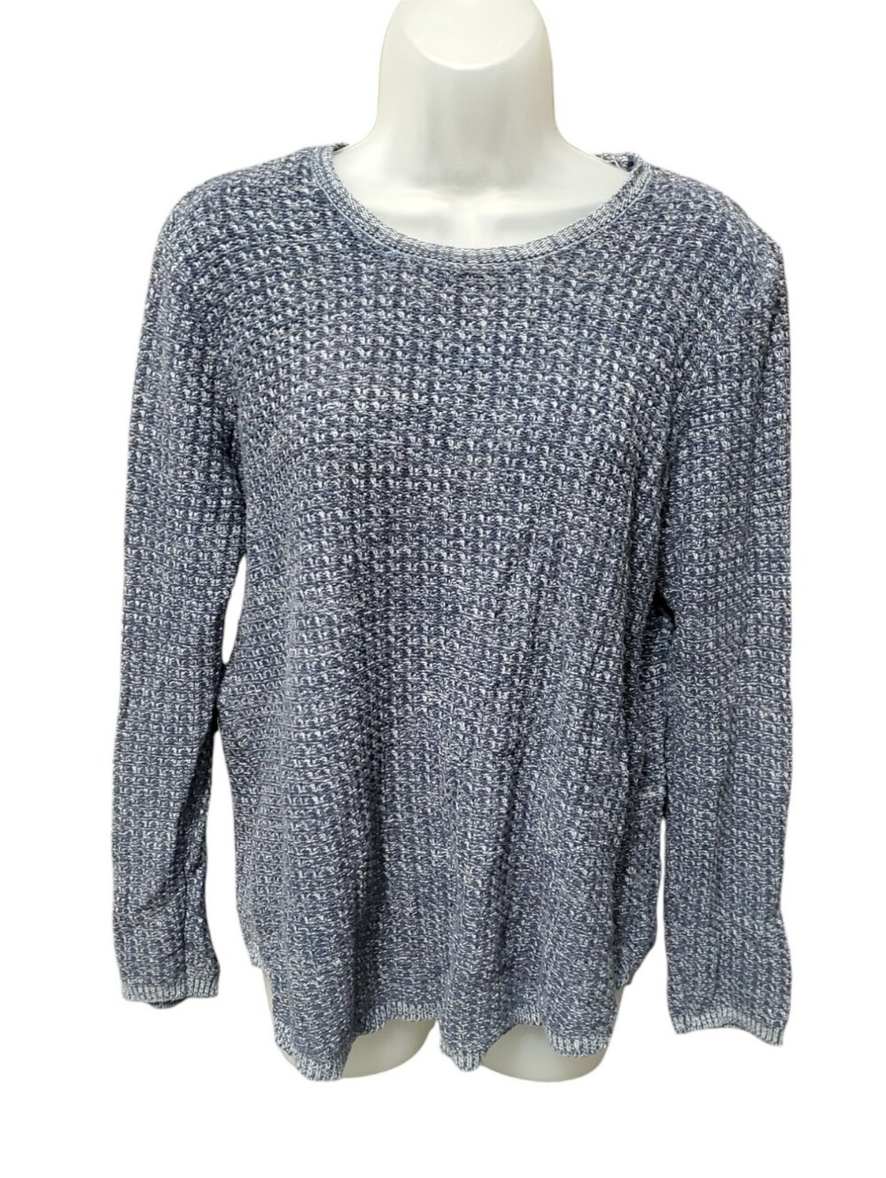 Jeanne Pierre Heathered Blue Crewneck Sweater